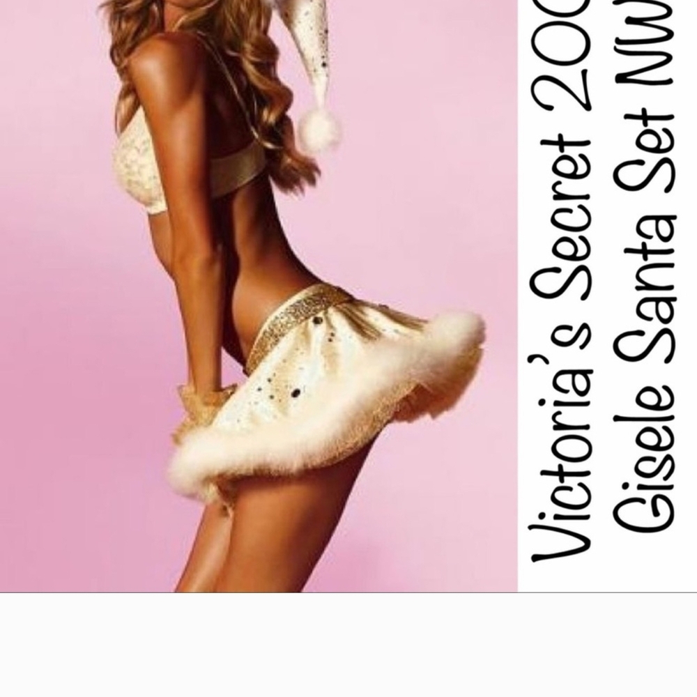 Victoria's Secret Gold and Cream Festive  Rare Rare Piece New Never Use